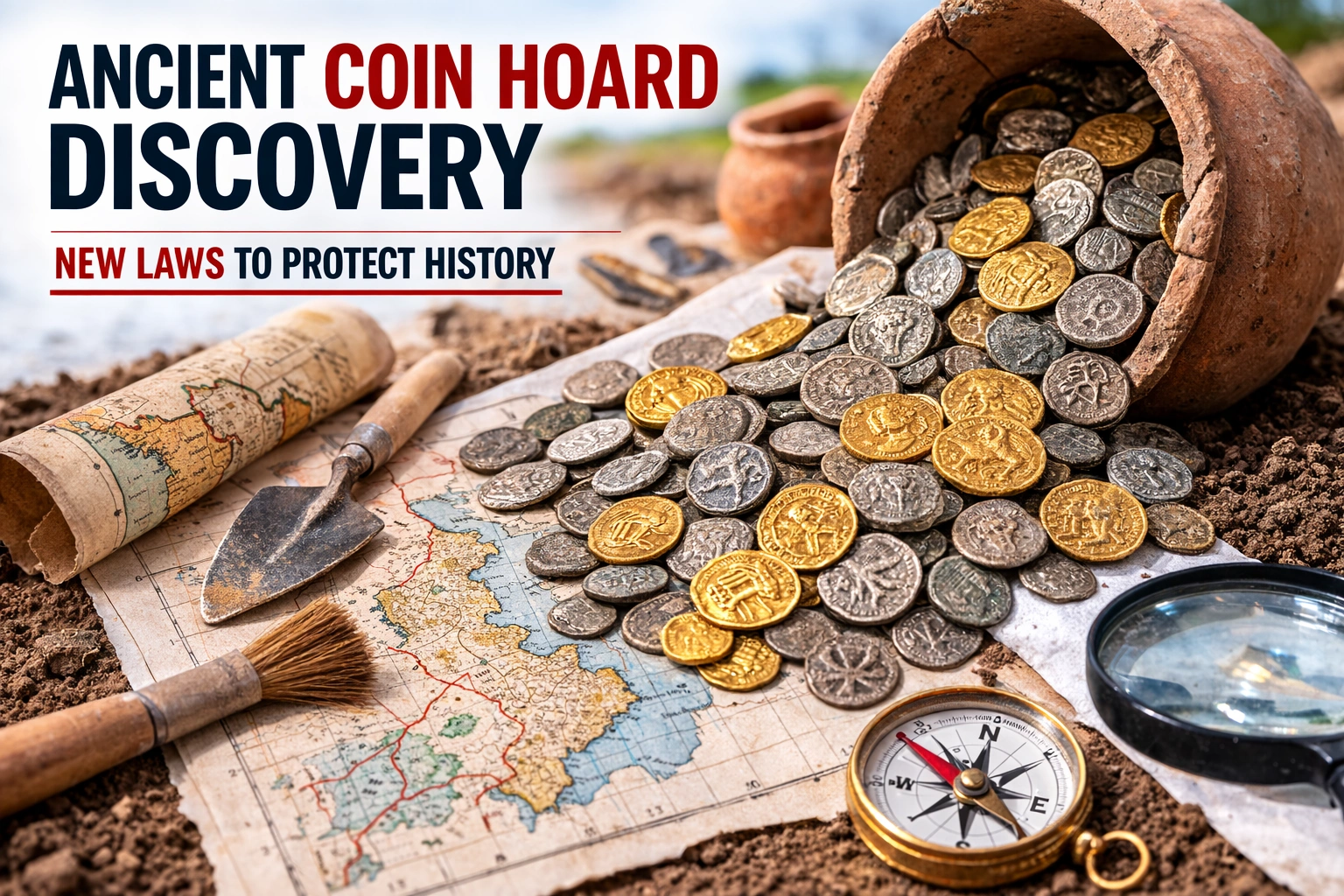 Ancient Coin Hoard Discovery Encourages Stronger Treasure Protection Laws