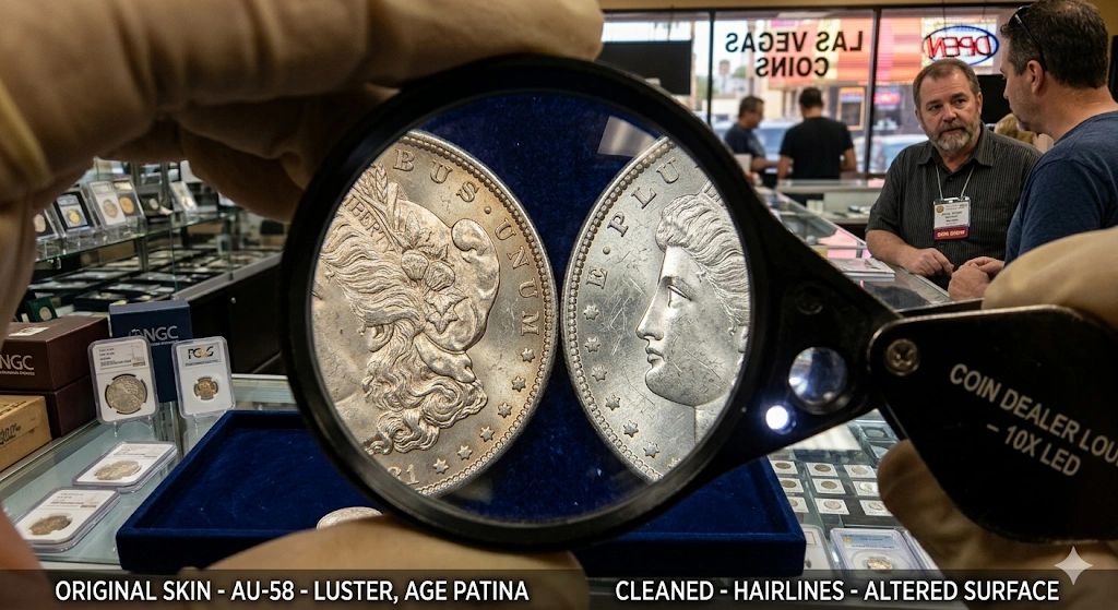 Cleaned vs Original Coins