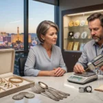 Estate executor having inherited gold silver coins and jewelry professionally appraised in Las Vegas