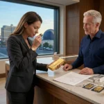 Gold and silver bullion being examined in a Las Vegas showroom for Nevada sales tax treatment