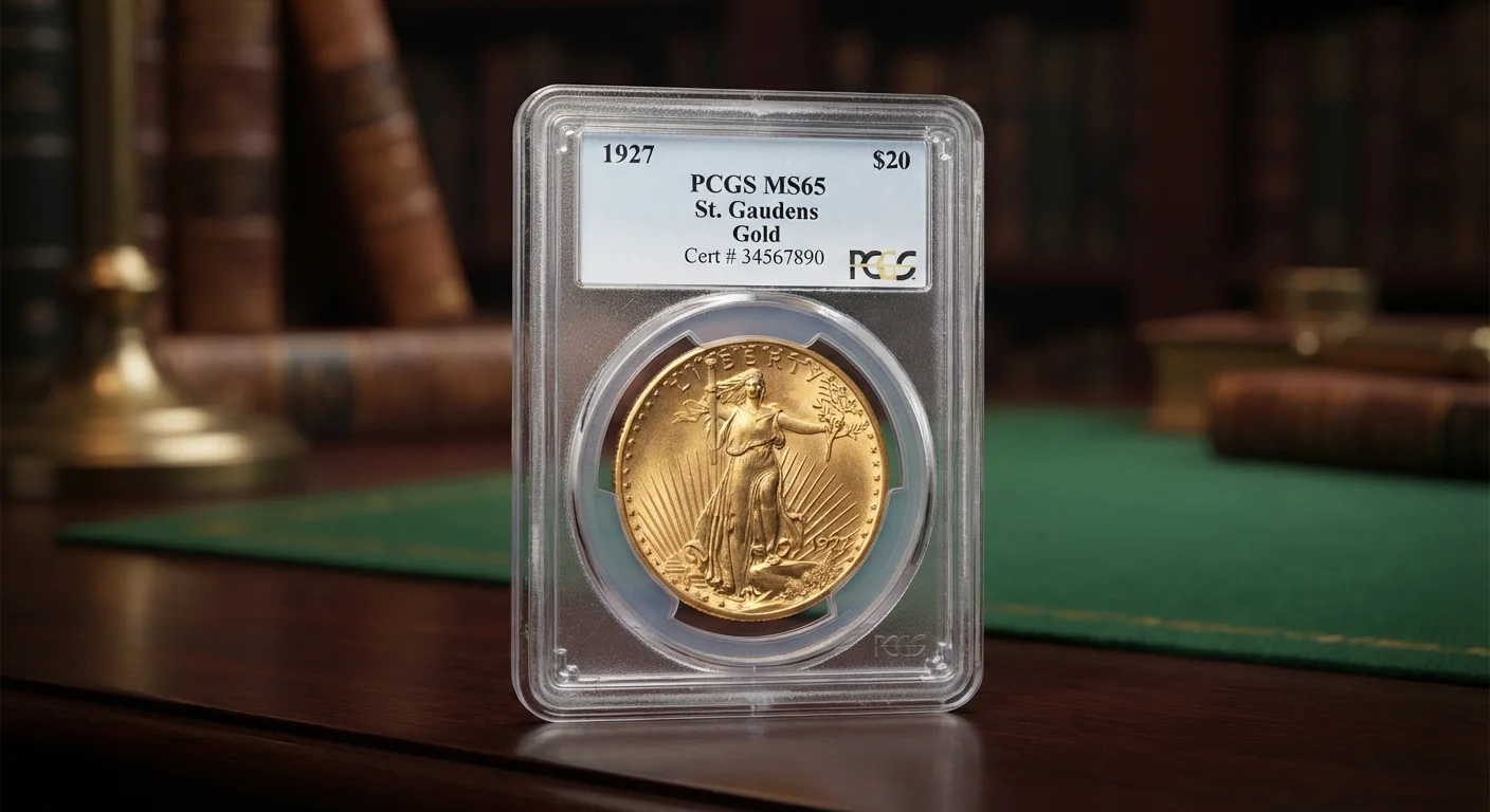 Certified pre-1933 U.S. gold coin in a graded holder