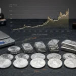 Silver bars, rounds, and bullion coins for beginner silver stacking